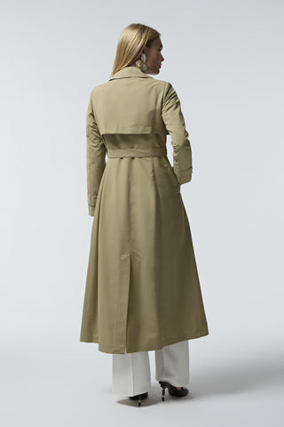 14043 LESNA TRENÇ 38-48 Yeşil Trençkot 14043