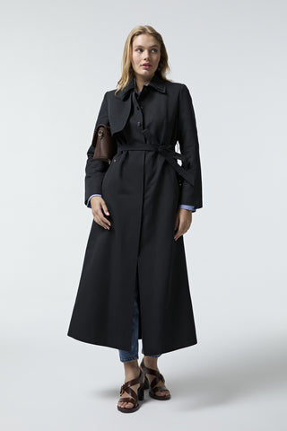 140 LESNA TRENÇ 38- Siyah Trençkot 14046