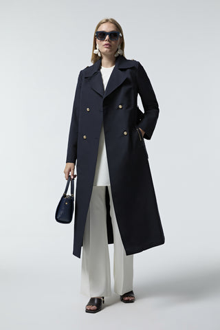 14049 LESNA TRENÇ 38- Lacivert Trençkot 14049