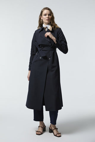 14054 LESNA TRENÇ 38-46 Lacivert Trençkot 14054