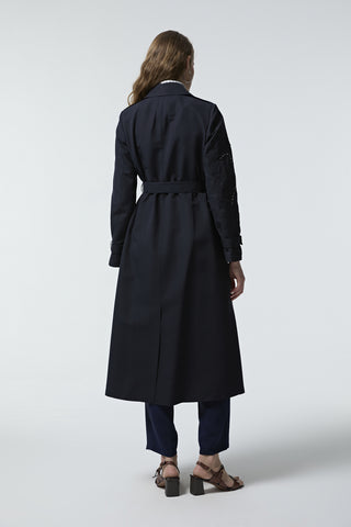 14054 LESNA TRENÇ 38-46 Lacivert Trençkot 14054