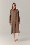 Halka Detaylı Gizli Düğmeli Mocha Tunik 1428