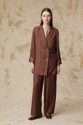 TK-1584 SEİDE TAKIM 38-46 Kahve Takım 1584