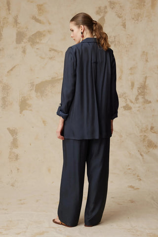 TK-1584 SEİDE TAKIM 38-46 Lacivert Takım 1584