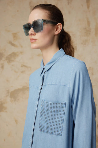 T-1626 NOA TUNİK 44-50 Mavi Tunik 1626