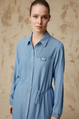 T-1627 NOA TUNİK 44-52 Mavi Tunik 1627