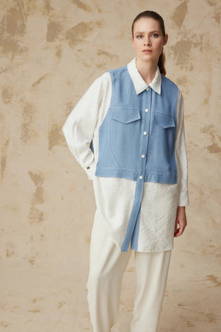 T-1644 NOA TUNİK 38-42 Mavi Tunik 1644