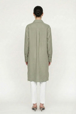 Kapak Cepli Düğme Detaylı Akıcı Ada Çayı Tunik 1655