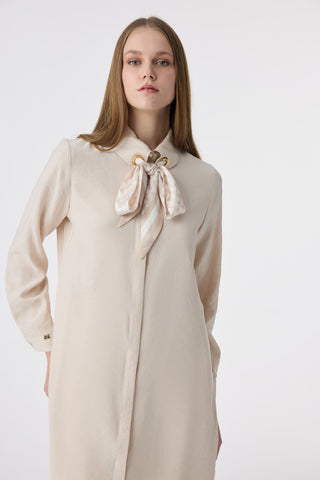 T-1657 VALEA TUNİK 38-46 Bej Tunik 1657