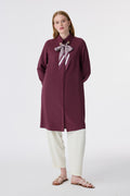 T-1657 VALEA TUNİK 38-46 Bordo Tunik 1657