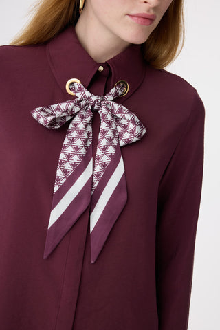 T-1657 VALEA TUNİK 38-46 Bordo Tunik 1657