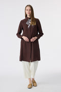 T-1657 VALEA TUNİK 38-46 Kahve Tunik 1657