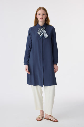 T-1657 VALEA TUNİK 38-46 Lacivert Tunik 1657