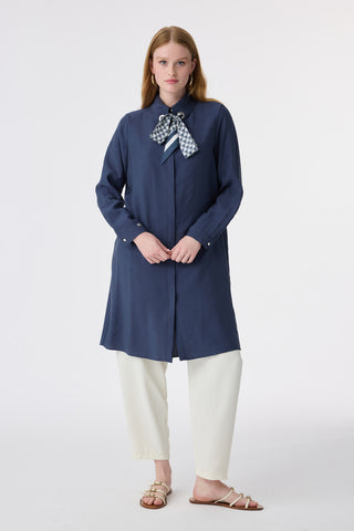 T-1657 VALEA TUNİK 38-46 Lacivert Tunik 1657