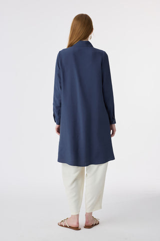 T-1657 VALEA TUNİK 38-46 Lacivert Tunik 1657