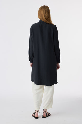 T-1657 VALEA TUNİK 38-46 Siyah Tunik 1657