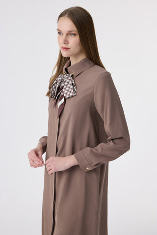 T-1657 VALEA TUNİK 38-46 Vizon Tunik 1657