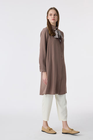T-1657 VALEA TUNİK 38-46 Vizon Tunik 1657