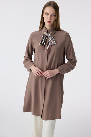 T-1657 VALEA TUNİK 38-46 Vizon Tunik 1657