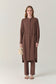 Hakim Yaka Minimal Detaylı Kahve Tunik 1664