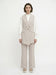 Kruvaze Yaka Kemer Detaylı Bej Takım 1669