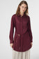 Jakarlı Desenli Kemer Detaylı Bordo Tunik 1670