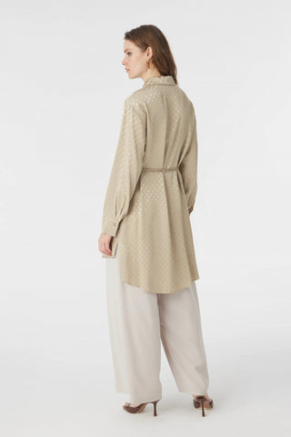 T-1670 GLAZE TUNİK 38-46 Çağla Tunik 1670