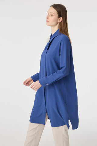 İnci Detaylı Şal Yaka Ekru Tunik Indigo Tunik 1672