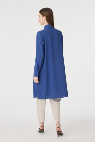 İnci Detaylı Şal Yaka Ekru Tunik Indigo Tunik 1672