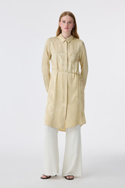 Desenli Kuşaklı Gold Tunik 1675
