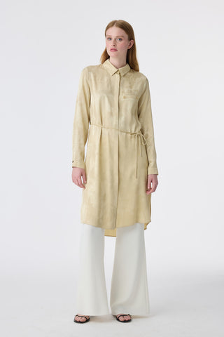 Desenli Kuşaklı Gold Tunik 1675
