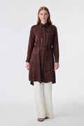 T-1675 MELURE TUNİK 38-46 Kahve Tunik 1675
