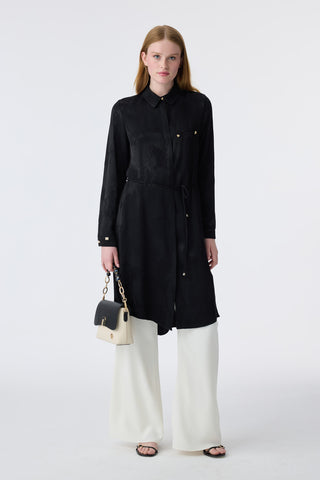 T-1675 MELURE TUNİK 38-46 Siyah Tunik 1675