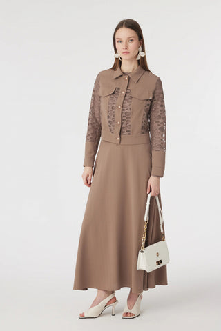 TK-1742 LİYA TAKIM 38-44 Mocha Takım 1742