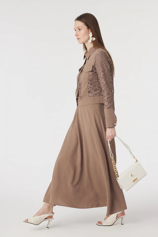 TK-1742 LİYA TAKIM 38-44 Mocha Takım 1742