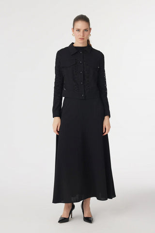 TK-1742 LİYA TAKIM 38-44 Siyah Takım 1742