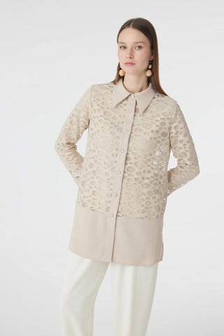 TK-1743 LİYA TAKIM 38-46 Bej Takım 1743