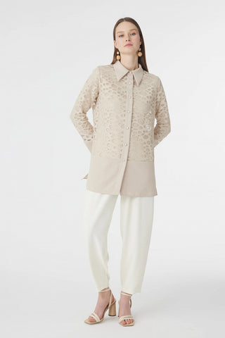 TK-1743 LİYA TAKIM 38-46 Bej Takım 1743