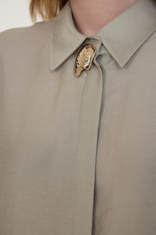 Yakalı Metalik Detaylı Akışkan Taş Takım 1814