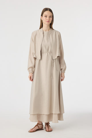 Fermuar Detaylı Katmanlı Akış Taş Takım 1848