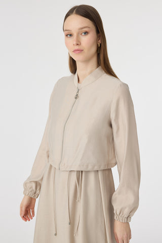 Fermuar Detaylı Katmanlı Akış Taş Takım 1848