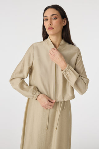 Fermuar Detaylı Katmanlı Akış Vizon Takım 1848