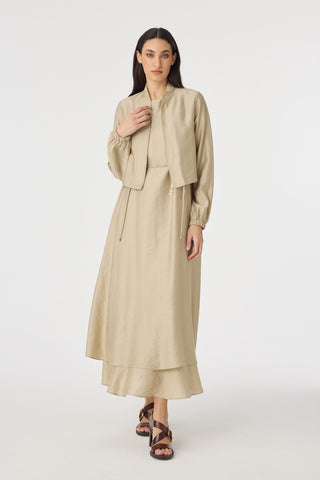 Fermuar Detaylı Katmanlı Akış Vizon Takım 1848