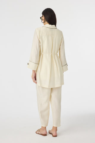 Bağcıklı Dökümlü Zarif Fil Dişi Takım 1876