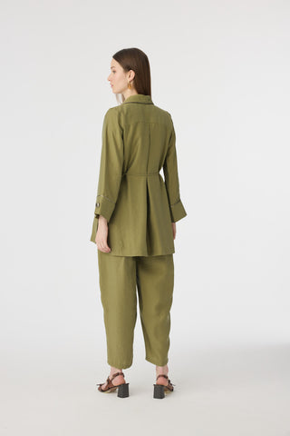 Bağcıklı Dökümlü Zarif Haki Takım 1876