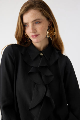 Volan Yaka Akışkan Dokulu Siyah Takım 1903