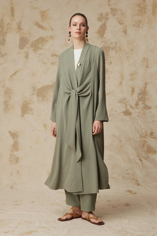 Drape Detaylı Şal Yaka Çağla Takım 1912