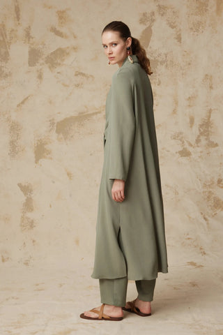 Drape Detaylı Şal Yaka Çağla Takım 1912